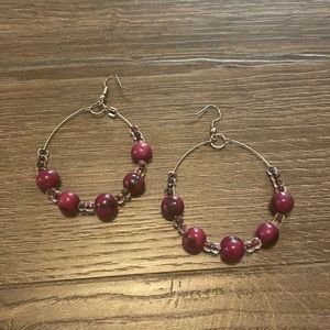 Women’s Beaded Dangle Hoop Earrings